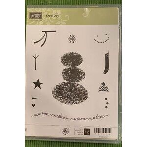 Stampin Up Snow Days 12 Rubber Stamp Set - New